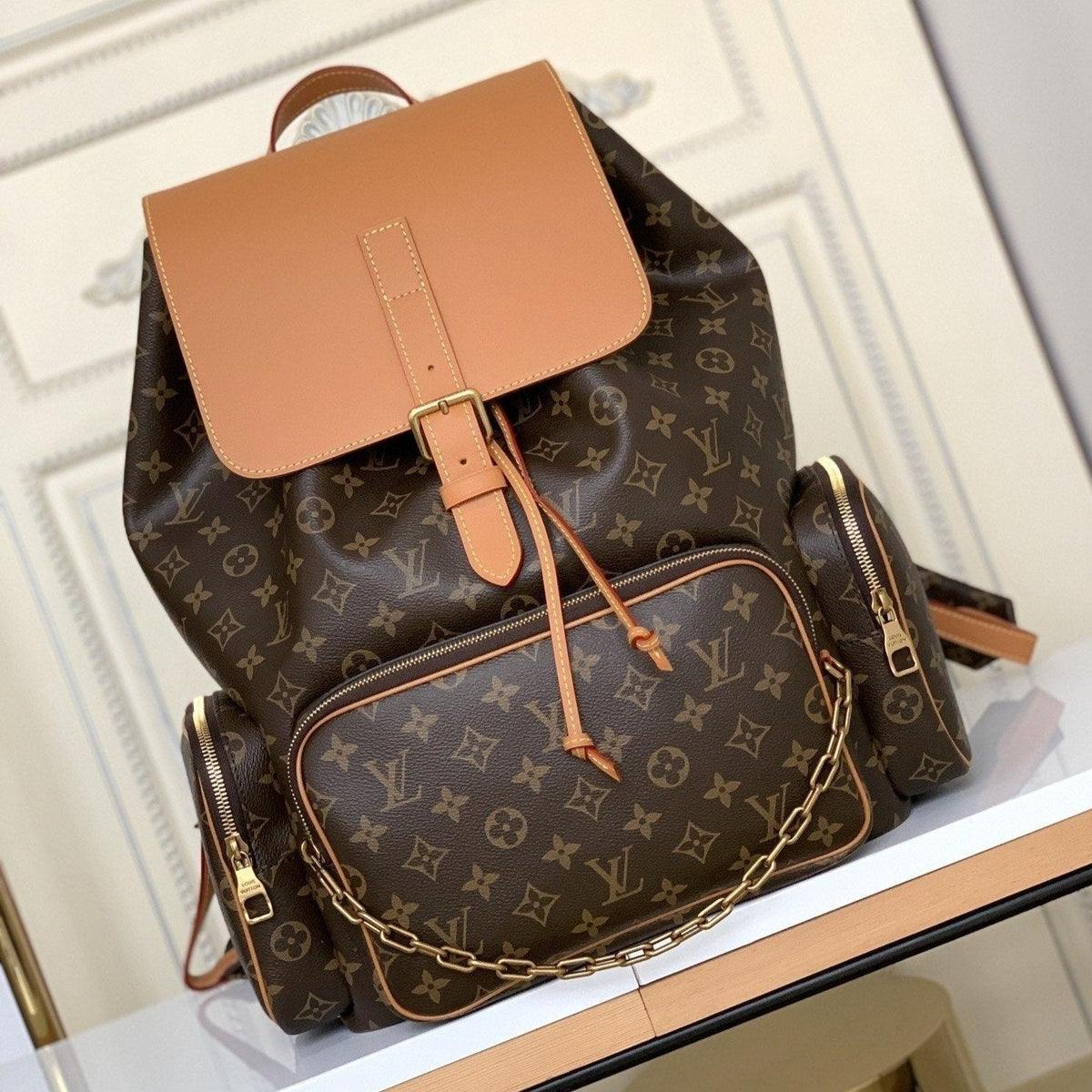 L*V BACKPACK TRIO 45CM MONOGRAM CANVAS