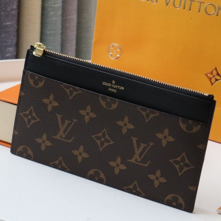 L*V SLIM PURSE MONOGRAM CANVAS 20CM