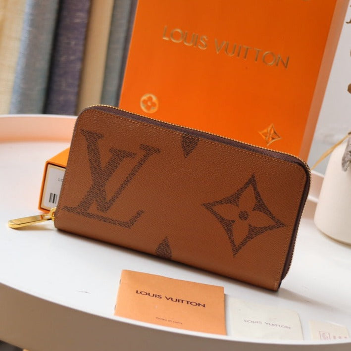 L*V LONG WALLET 19CM MONOGRAM REVERSE CANVAS