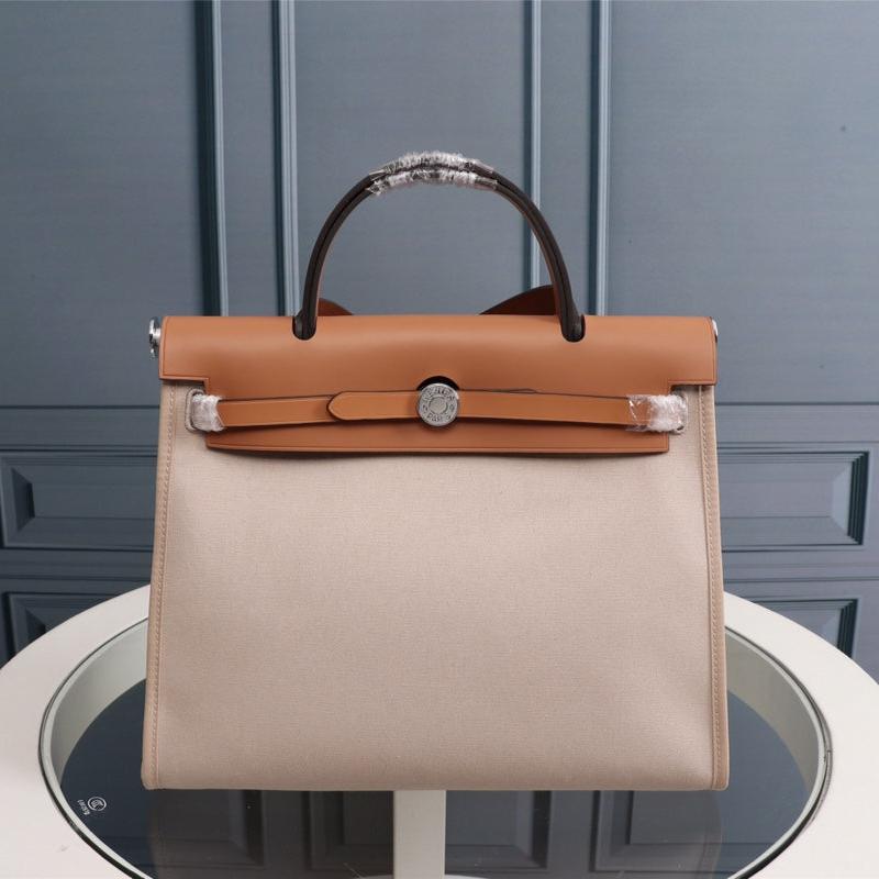 H*M HERBAG ZIP 31 APRICOT AND COPPER CANVAS