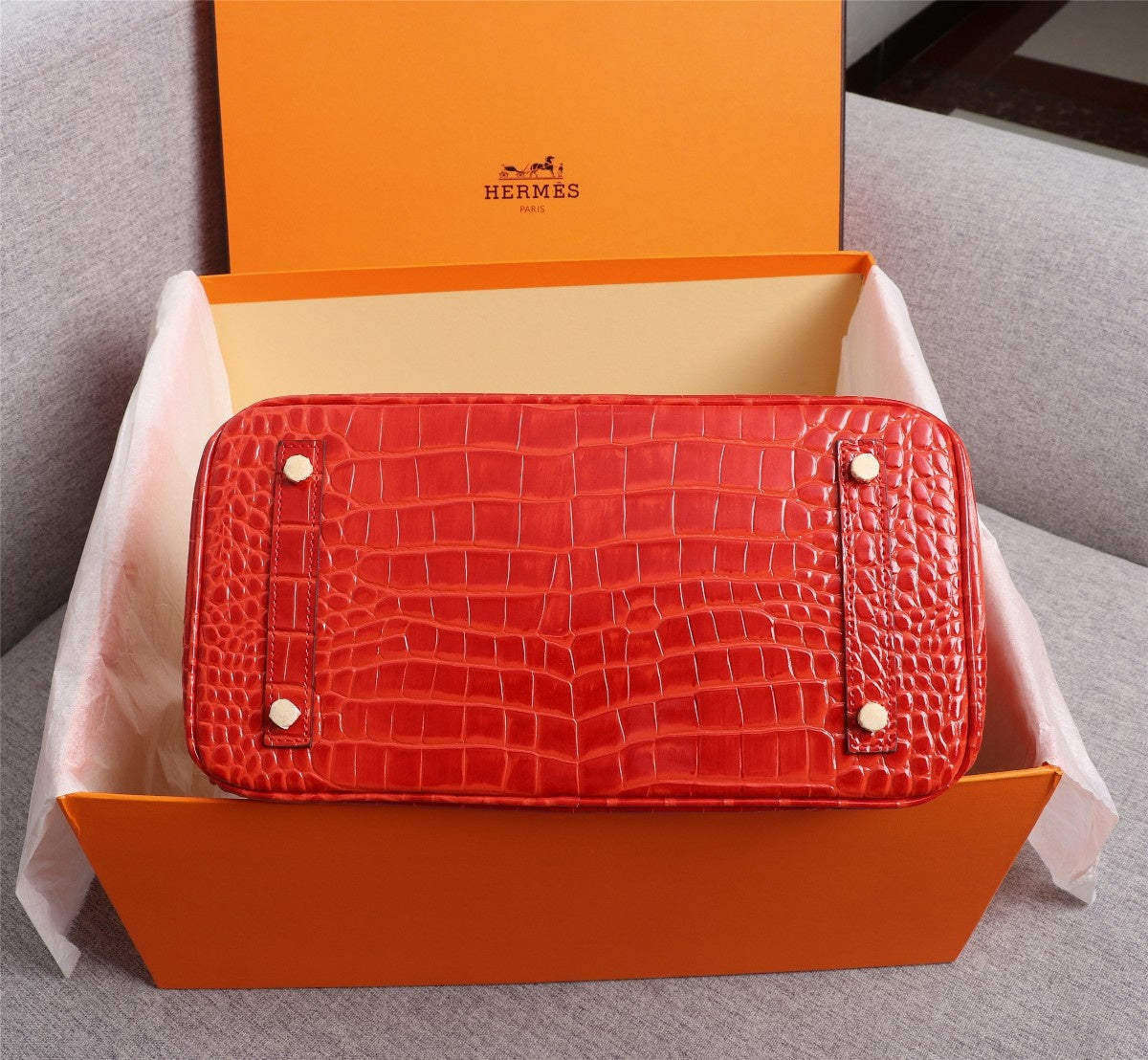 HM BIRKIN BAG 30 CANDY CROCODILE EMBOSSED CALFSKIN
