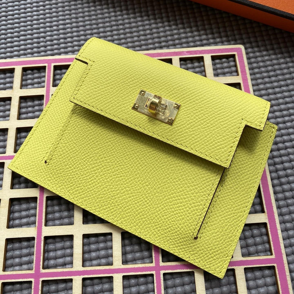 H*M K*lly Pocket 13.5 Lime Epsom Ghw