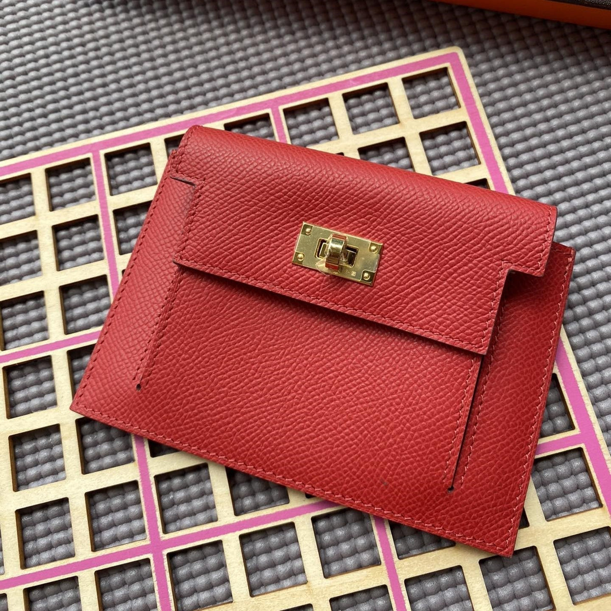 H*M K*lly Pocket 13.5 Red Epsom Ghw