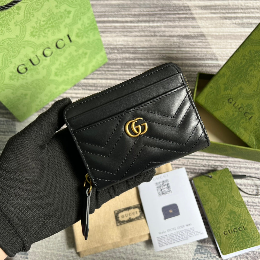 G*G MARMONT MINI 11 WALLET BLACK CALFSKIN