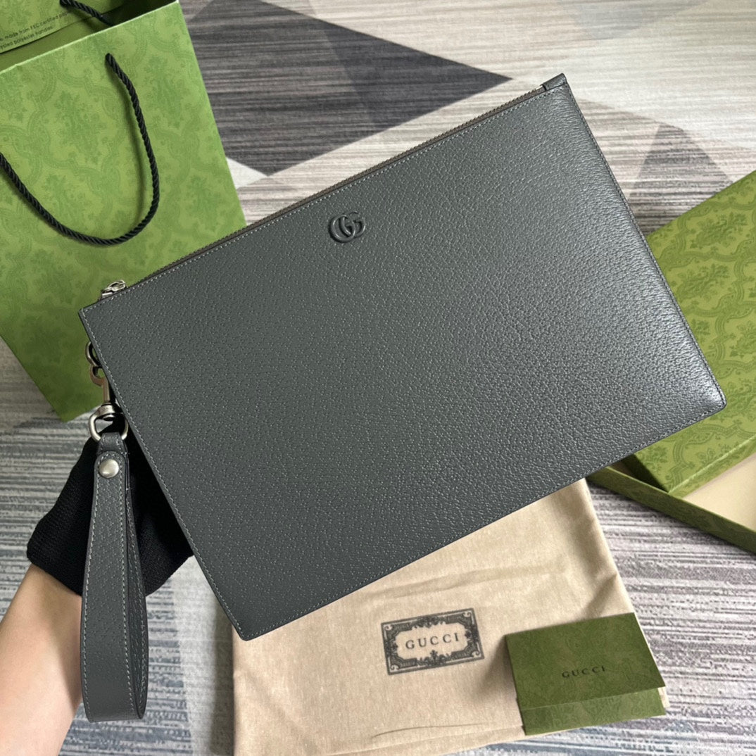 G*G MARMONT 30 HANDBAG IN PENTER GREY CALFSKIN