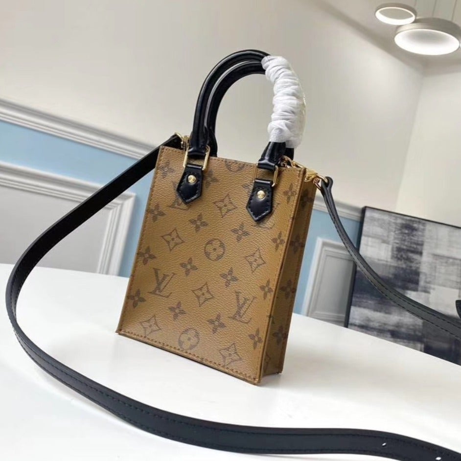L*V PETIT SAC PLAT MONOGRAM COATED CANVAS