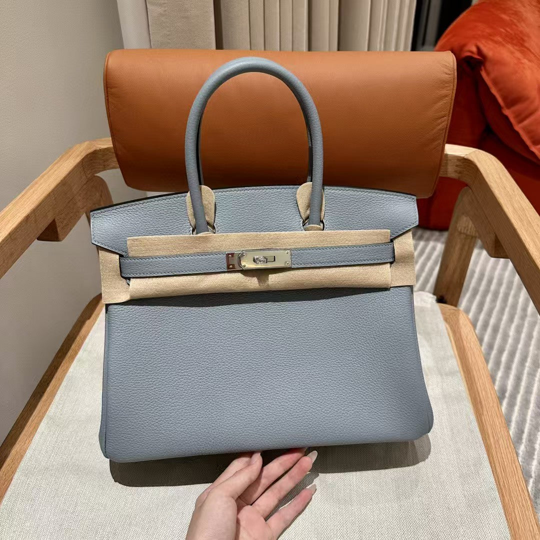 H*M B*RKIN 30CM CLOUD BLUE TOGO LEATHER SILVER HARDWARE