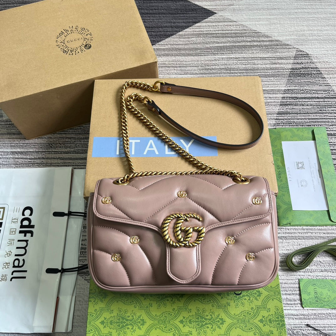 G*G MARMONT MEDIUM 26 BAG IN HOT PINK LAMBSKIN