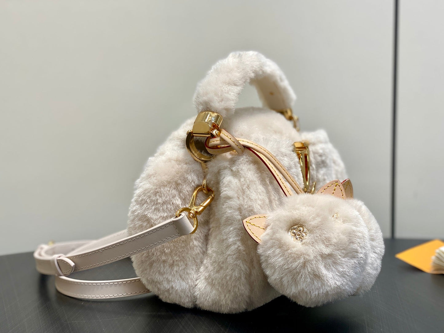 LV Cozygram Ski Capusnow Bag Cream Fleece