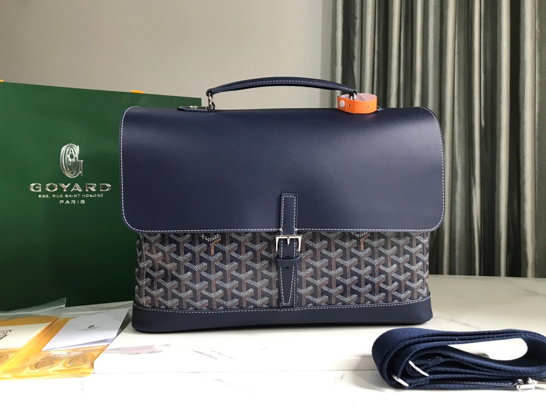 GOY*RD CITADIN BAG 38CM NAVY BLUE CANVAS