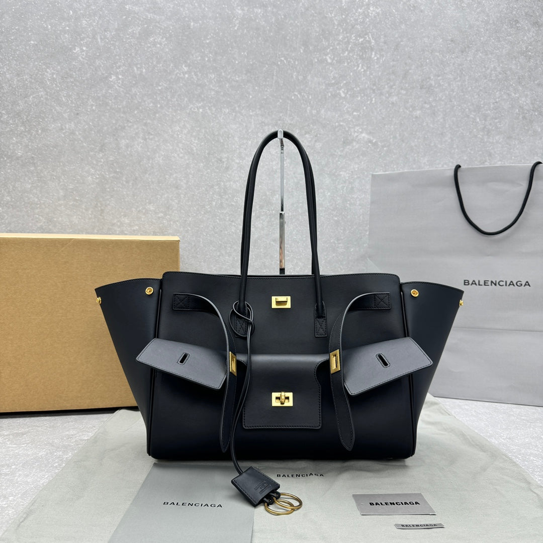 Bel Air Carry All Bag 30 in Black Nappa Lambskin Silver Hardware