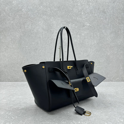 Bel Air Carry All Bag 30 in Black Nappa Lambskin Silver Hardware