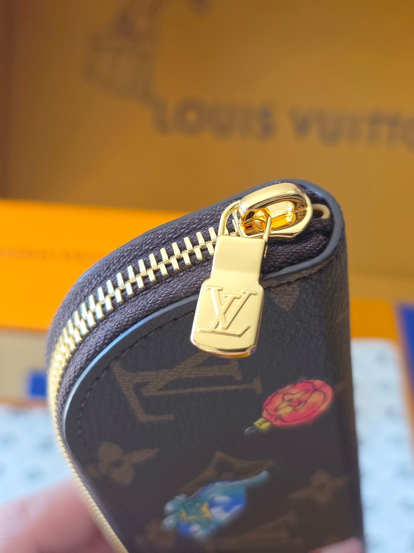 Lv Christmas Series Pencil Case Brown Colorfull Monogram Canvas 274924