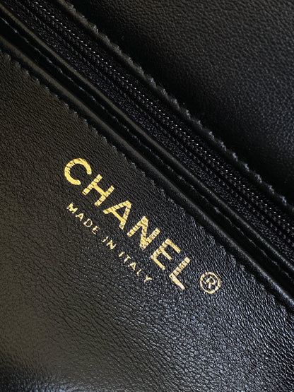 Chanel 25K Series Velvet Bow CF Handle Bag 20 Black 275900