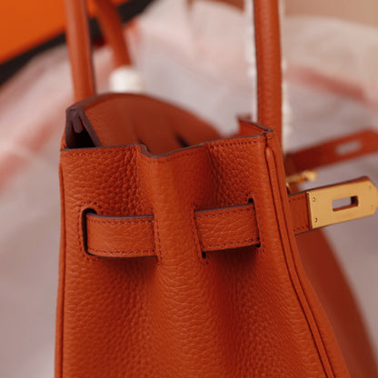 HM BIRKIN BAG 35 FIRE TOGO GOLD HARDWARE