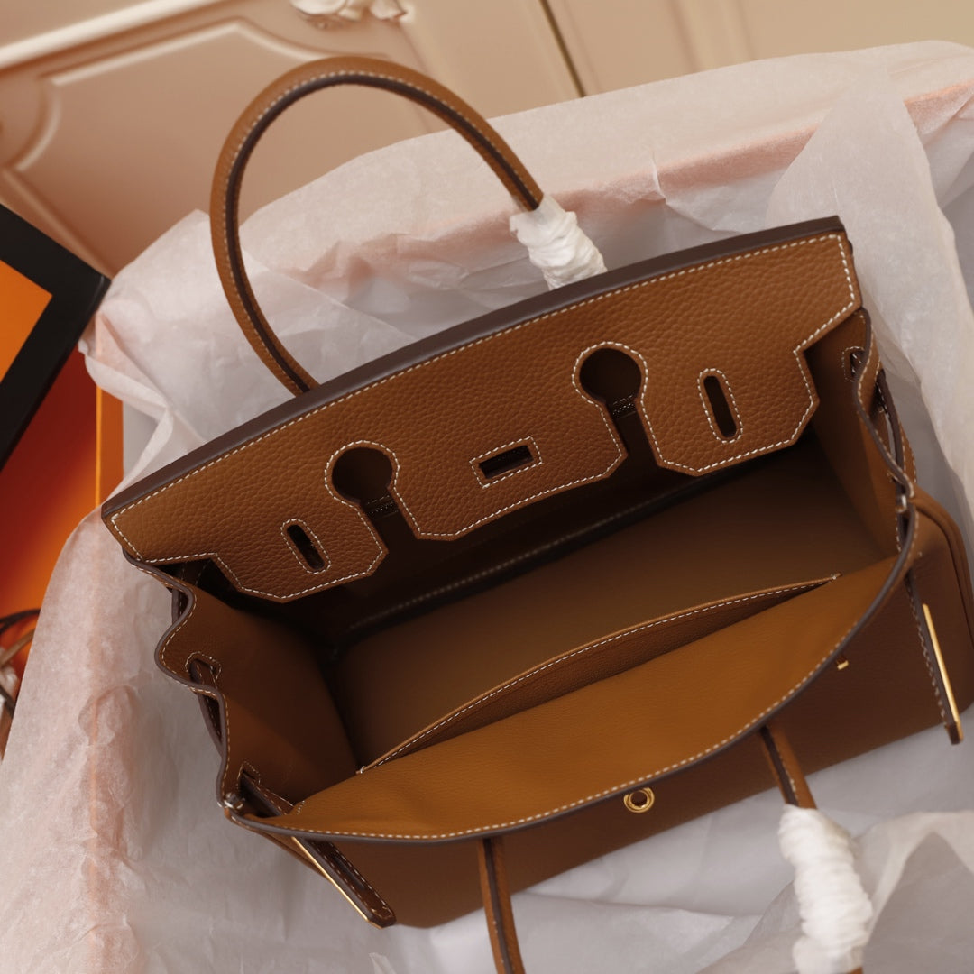 HM BIRKIN BAG 30 BROWN TOGO GOLD HARDWARE