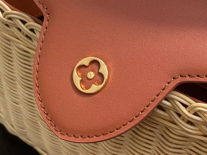 LV Capucines BB Top Handle Tan Cowhide & Rattan HW