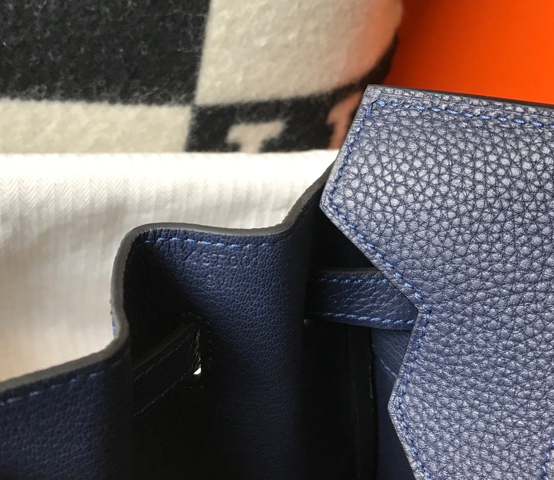 HM BIRKIN 35CM BAG NAVY TOGO GOLD HARDWARE