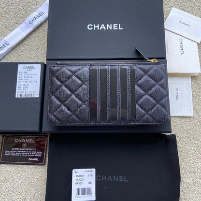 CC Classic Phone Pouch Black Caviar GHW 229654