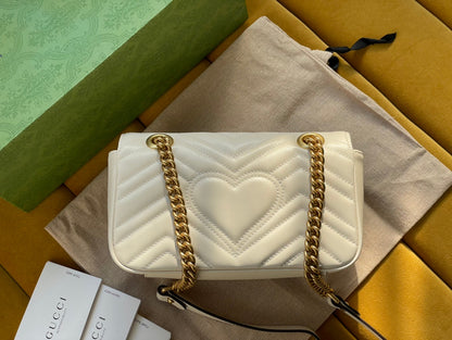 GG MARMONT MATELASS_ SMALL 22 BAG WHITE CALFSKIN