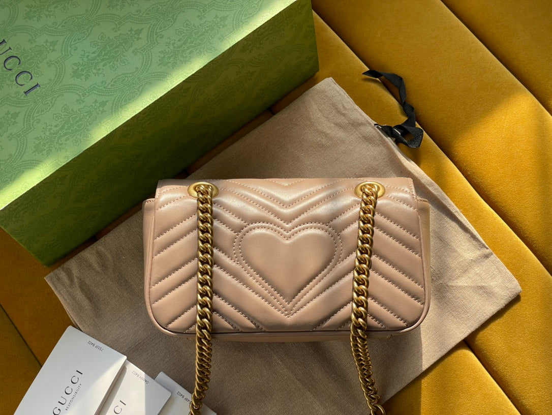 GG MARMONT MATELASS_ SMALL 22 BAG BEIGE CALFSKIN