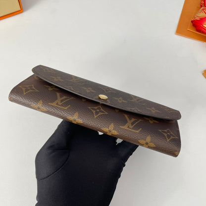 LV M60696 Emilie Wallet Brown Pink Monogram Canvas 221664