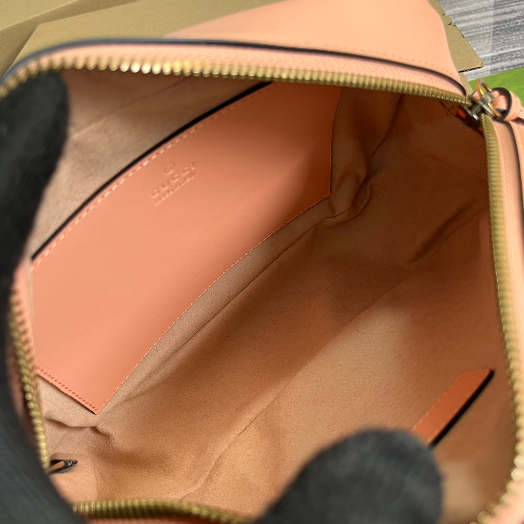 GG MARMONT SMALL 24 MATELASS_ IN PEACH PINK CALFSKIN