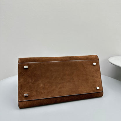 The Row Margaux 12 32cm Tote Bag In Suede