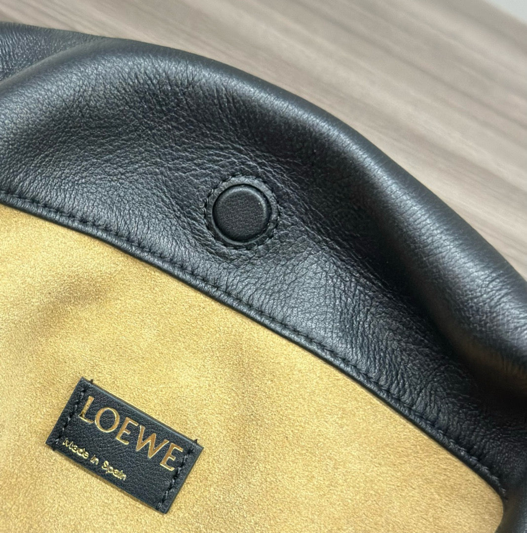 Loew Medium Flamenco Bag 30cm Black Lambskin