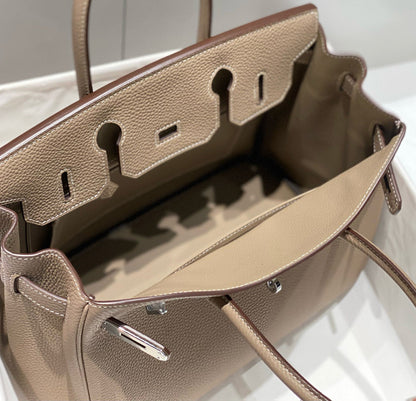 HM BIRKIN 30CM BROWN TOGO LEATHER SILVER HARDWARE
