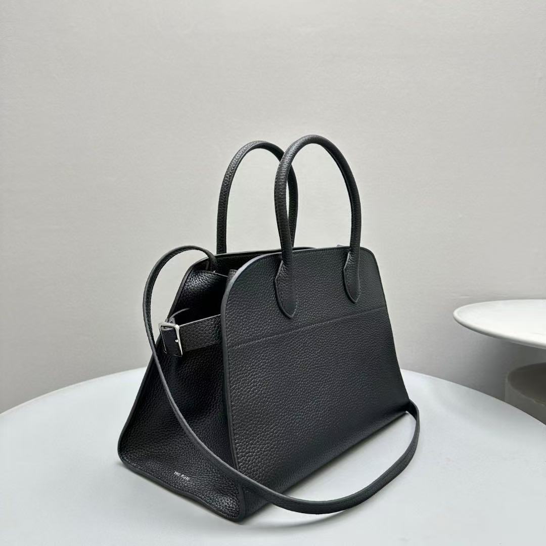 The Row Margaux 12 Black Leather