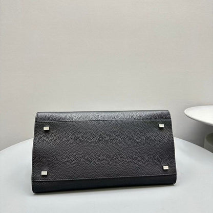The Row Margaux 12 Black Leather