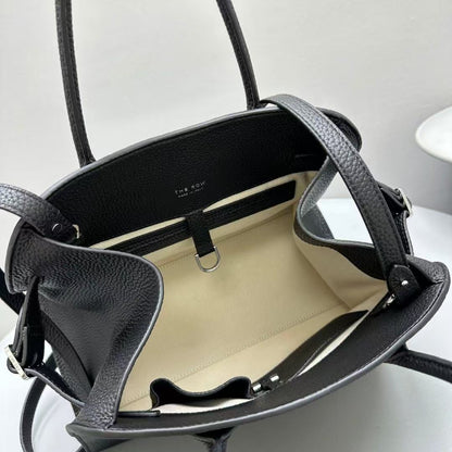 The Row Margaux 12 Black Leather