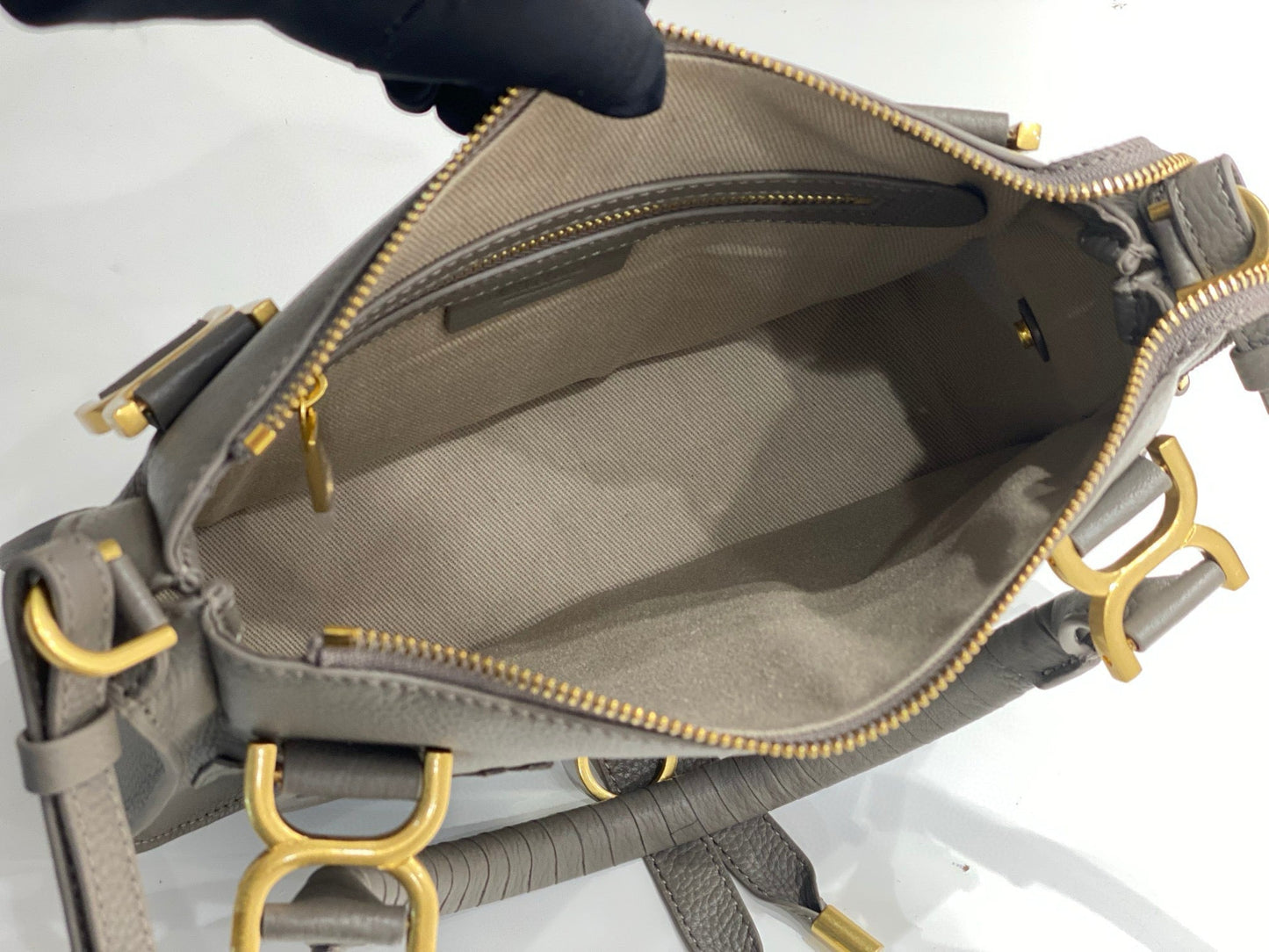 Marcie Bag In Grained Leather Cashmere Grey