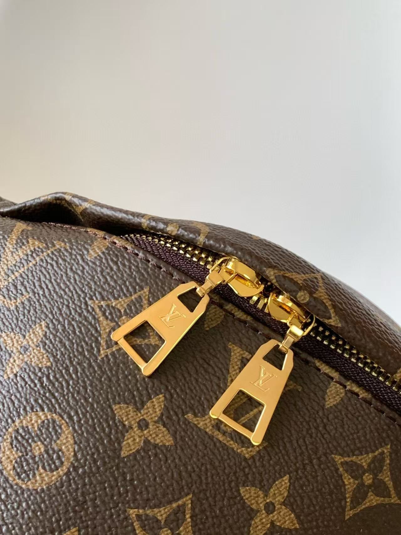 Louis Vuitton Monogram Bumbag Brown Beige Leather Canvas