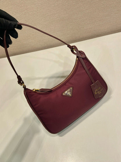 Prada Re-Edition 2005 Re-Nylon bag Burgundy Recycled polyamide