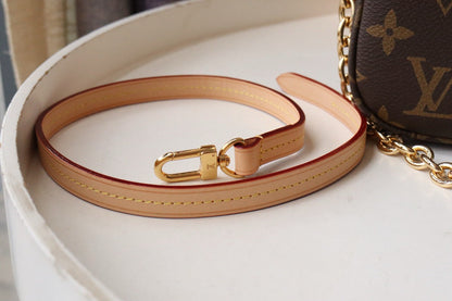 LV Pochette Accessoires Handbag 24cm in Dark Brown Monogram Canvas