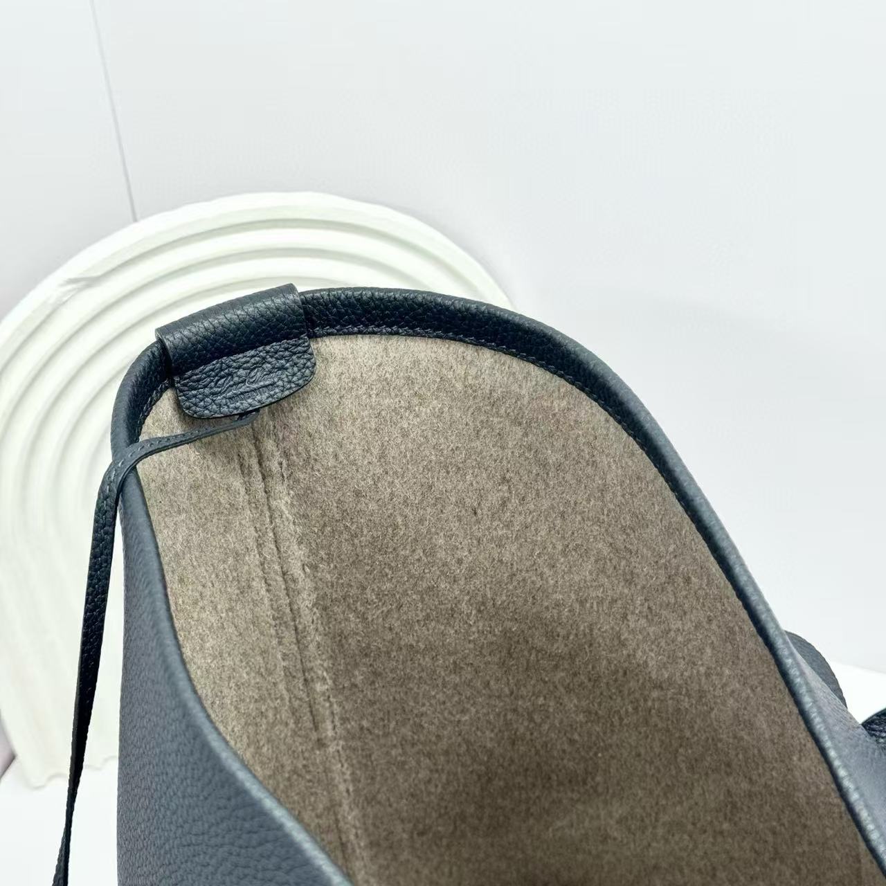 Loro Piana Ghiera Tote 40cm Bag Black Calfskin