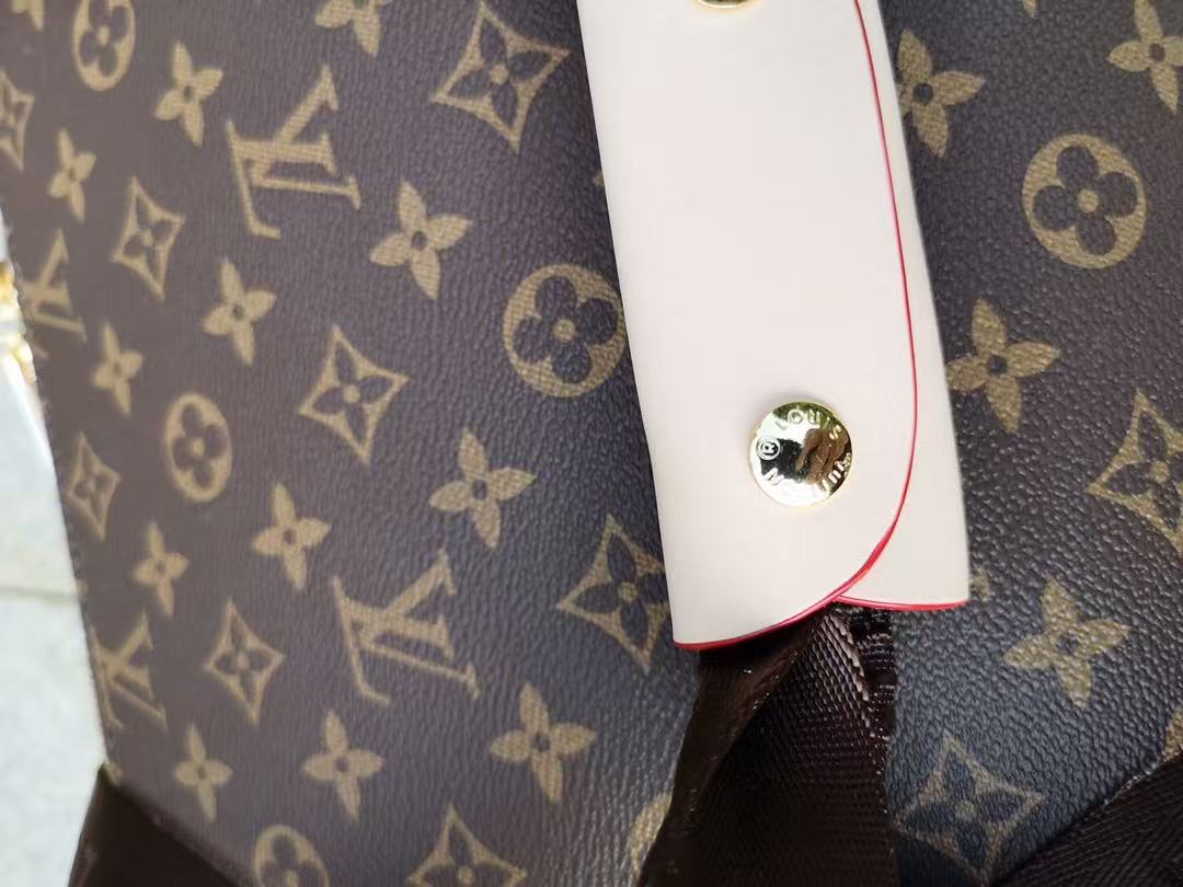 LV Horizon 55 Duffle Soft Jacquard Suitcase Brown Cowhide