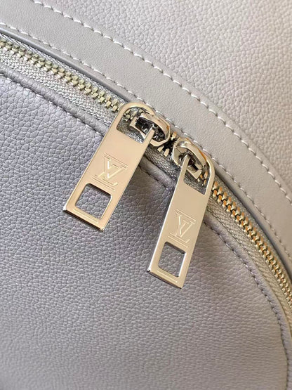 LV Aerogram Backpack Grey in Calfskin Leather