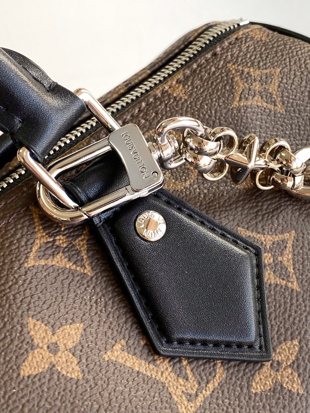 LV  Speedy Soft 30 Brown Dark Monogram Empreinte Leather