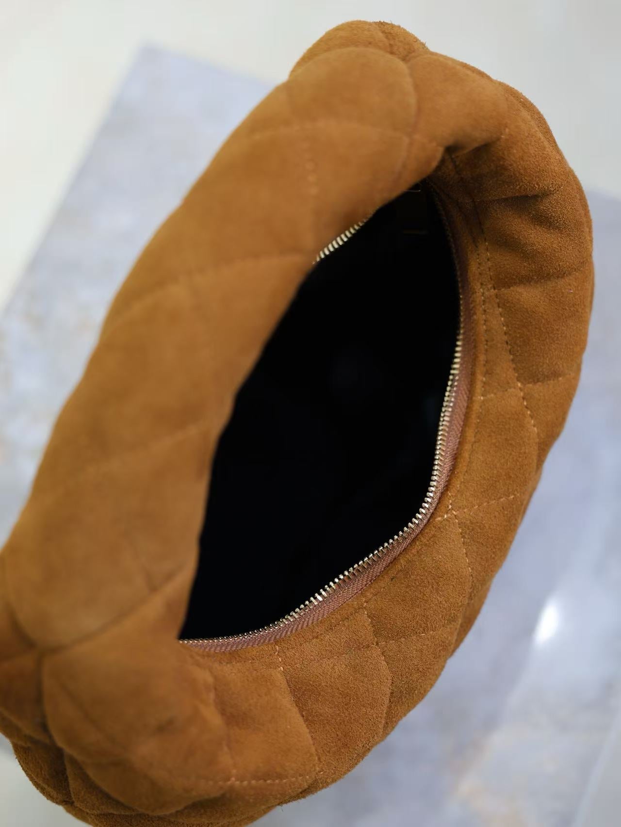 YSL Icarino Bag 17cm Brown Suede
