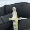 Vine Cross Memorial Urn Necklace – 925 Sterling Silver Grape Motif Ash Pendant with Optional Engraving (24 mm)