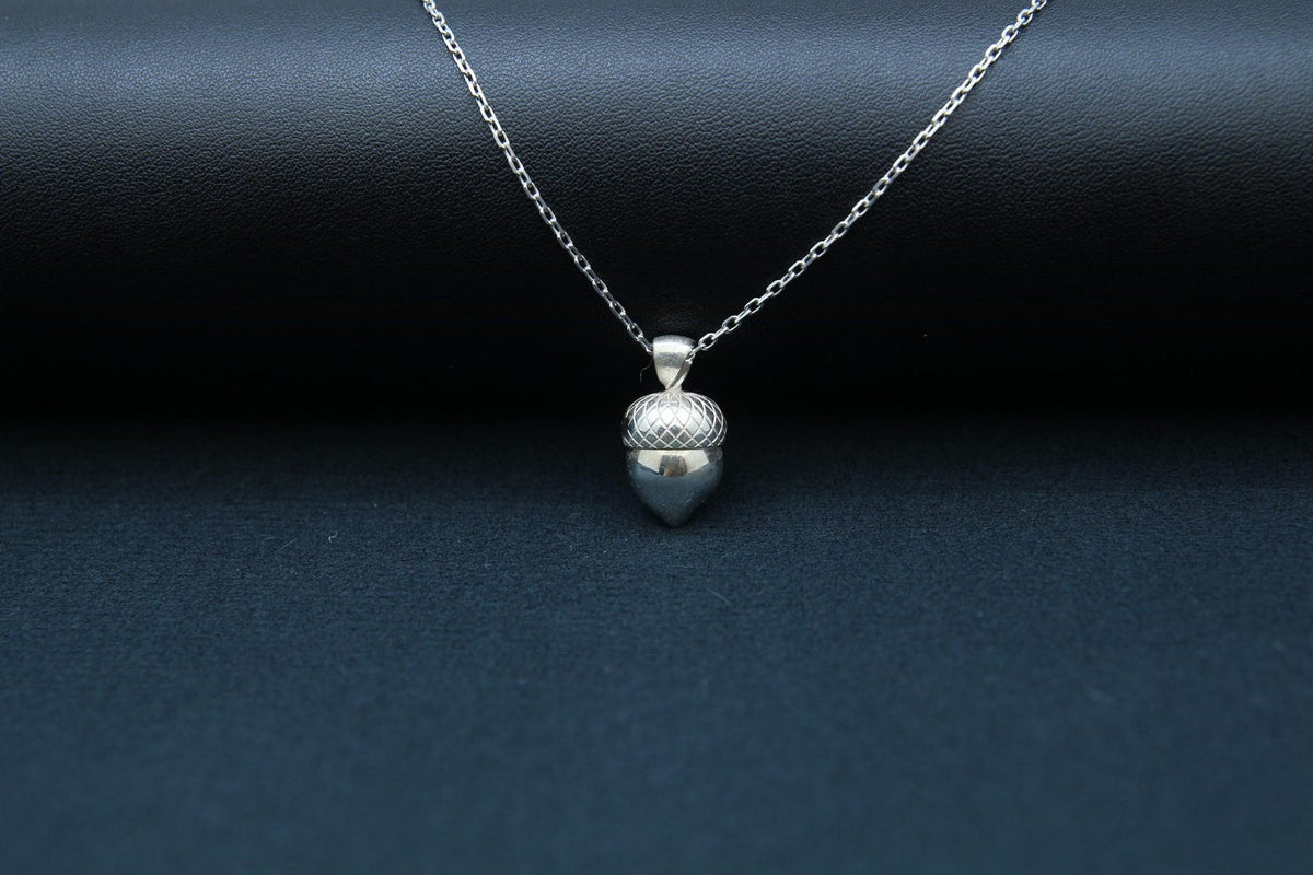 Acorn Urn Necklace – 925 Sterling Silver Memorial Keepsake Pendant (13.5 mm)
