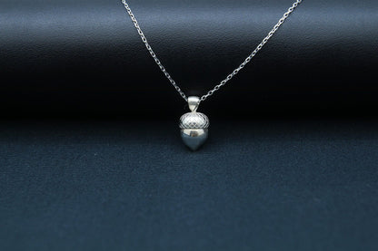 Acorn Urn Necklace – 925 Sterling Silver Memorial Keepsake Pendant (13.5 mm)