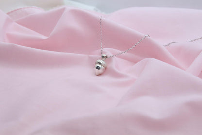 Acorn Urn Necklace – 925 Sterling Silver Memorial Keepsake Pendant (13.5 mm)