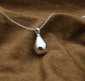 Tear Drop Urn Necklace – 925 Sterling Silver, Top-Loading Memorial Keepsake Pendant (3 Size Options)
