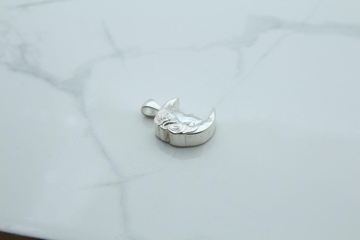 Moon Woman Silhouette Urn Necklace – 925 Sterling Silver Memorial Ash Pendant (16.5 mm)