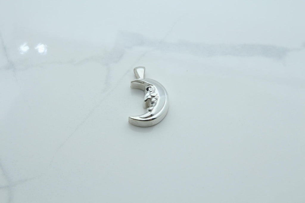Moon Grandpa Urn Necklace – 925 Sterling Silver Memorial Ash Pendant (20 mm)