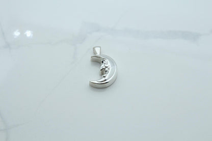 Moon Grandpa Urn Necklace – 925 Sterling Silver Memorial Ash Pendant (20 mm)